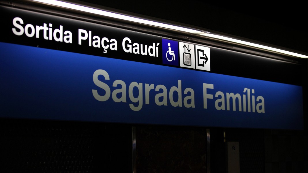 Sagrada Familia metro station in Barcelona, Spain, Europe, August 2013, picture 61