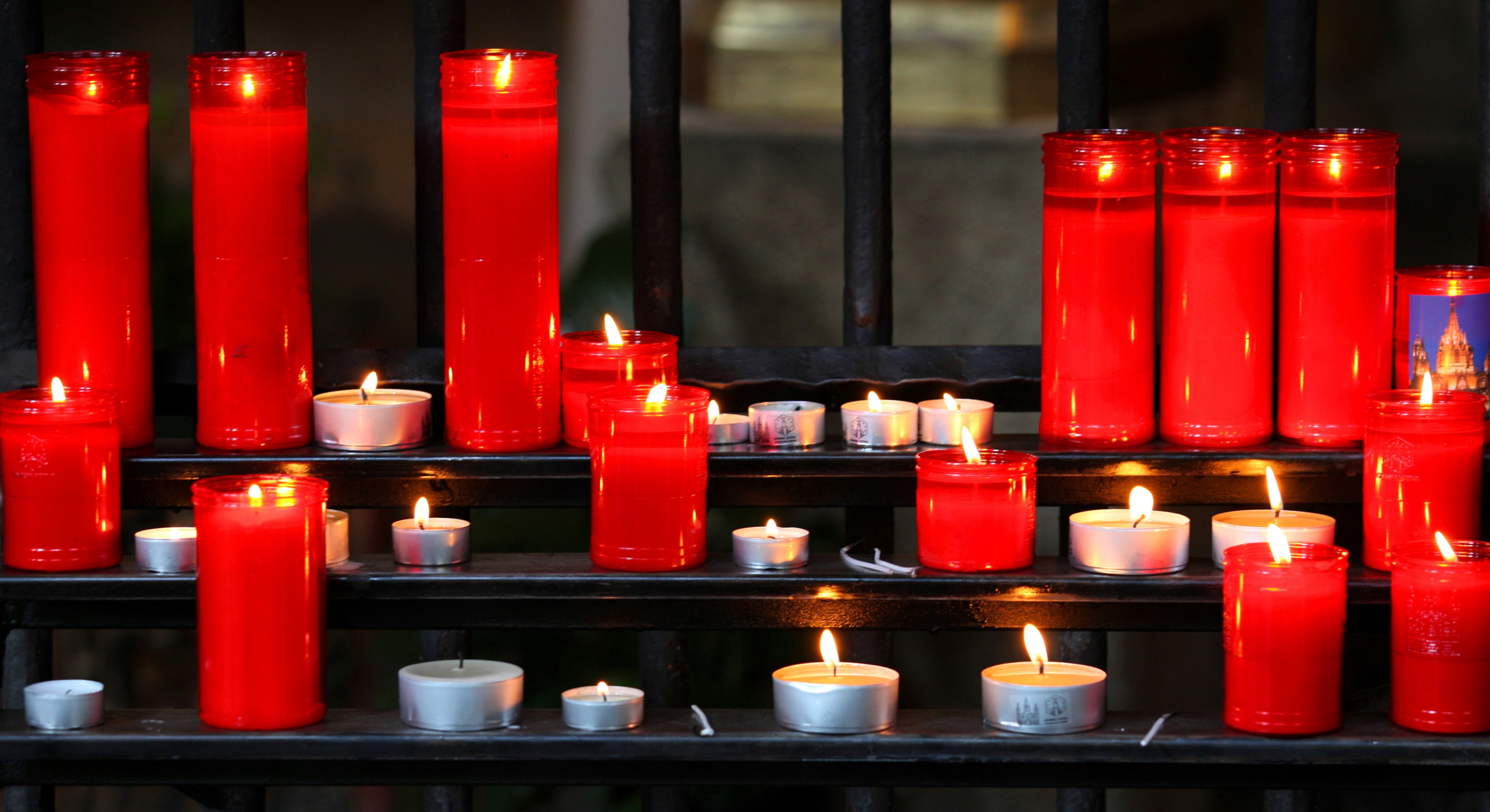 lit candles in Barcelona, Spain, Europe, August 2013, picture 42