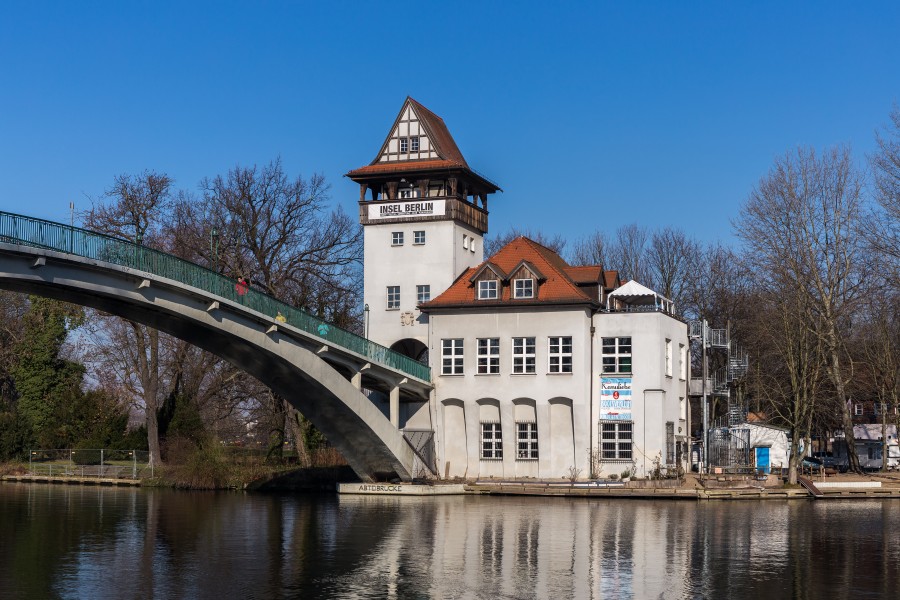 Abteibrücke und Insel der Jugend, Berlin-Treptow, 160213, ako