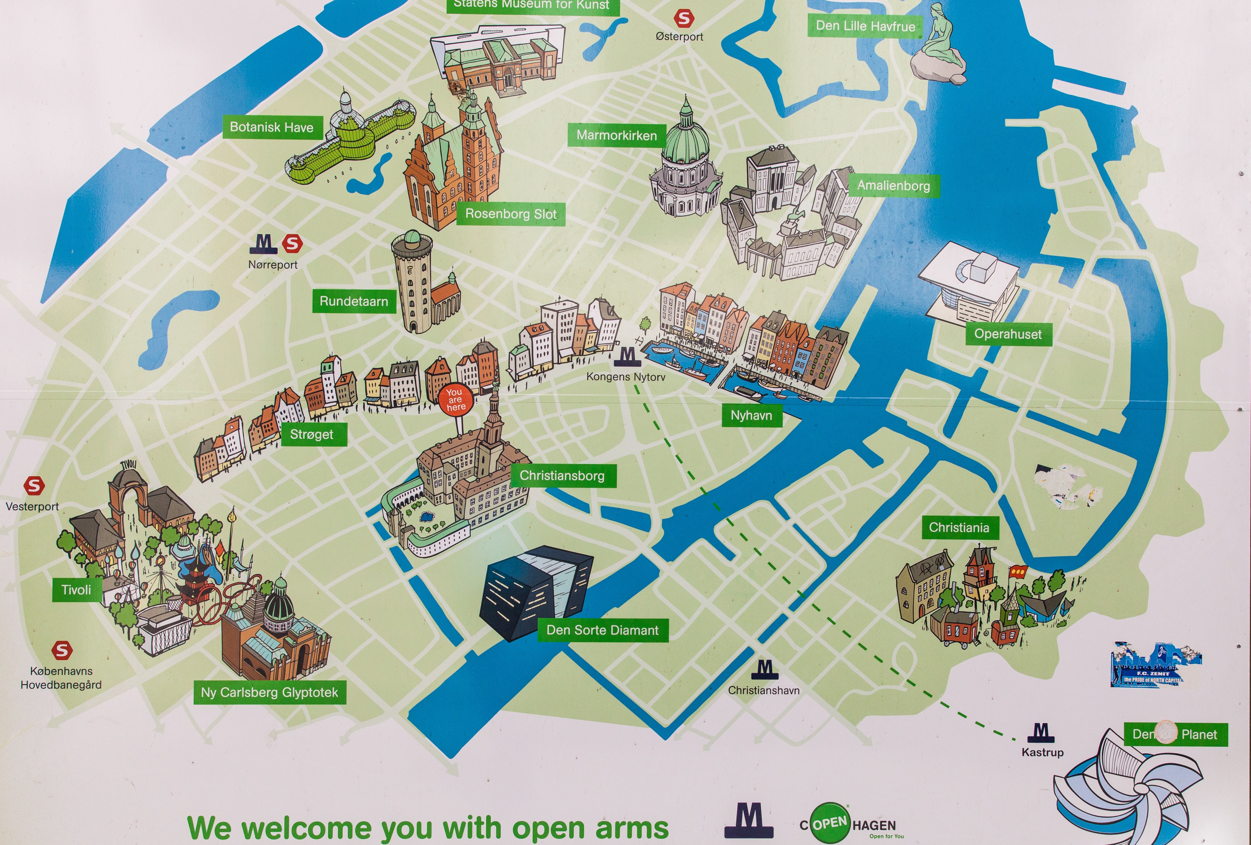 a map of places of interest in Copenhagen, Denmark, June 2014, picture 22