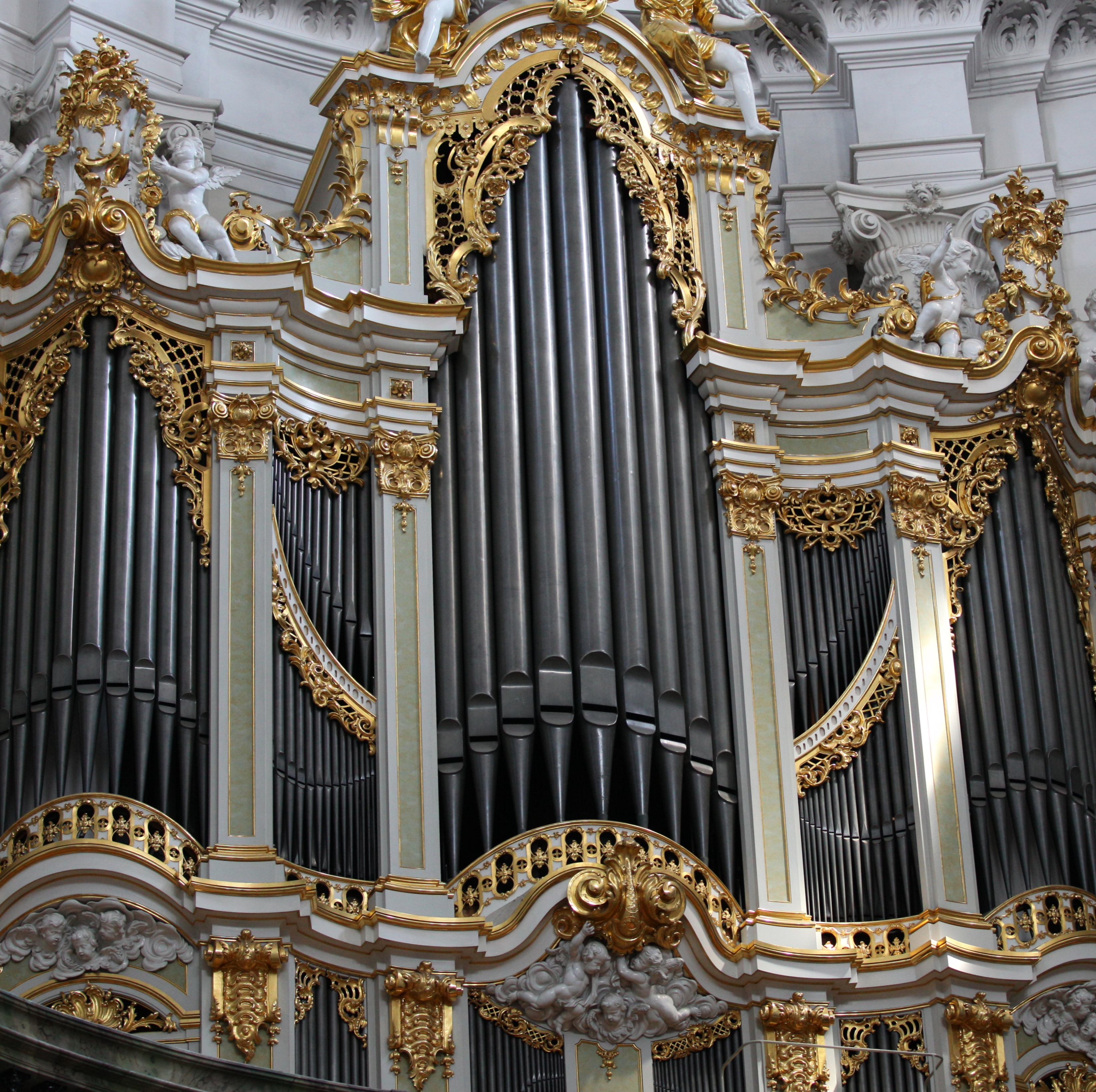 an organ in a church in Dresden, Germany, Europe, August 2013, picture 19
