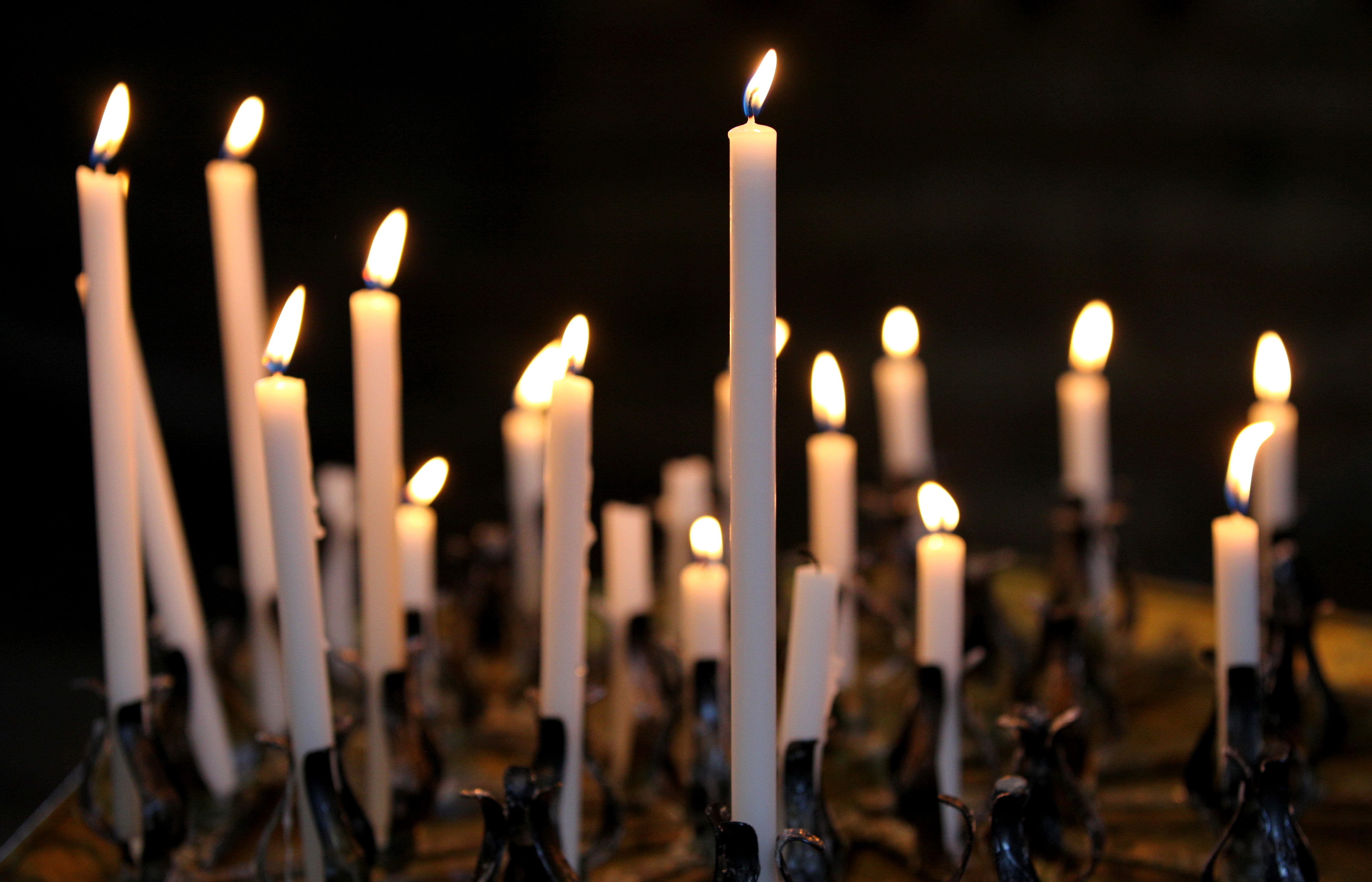 candles in a church in Milan, Italy, European Union, August 2013, picture 17
