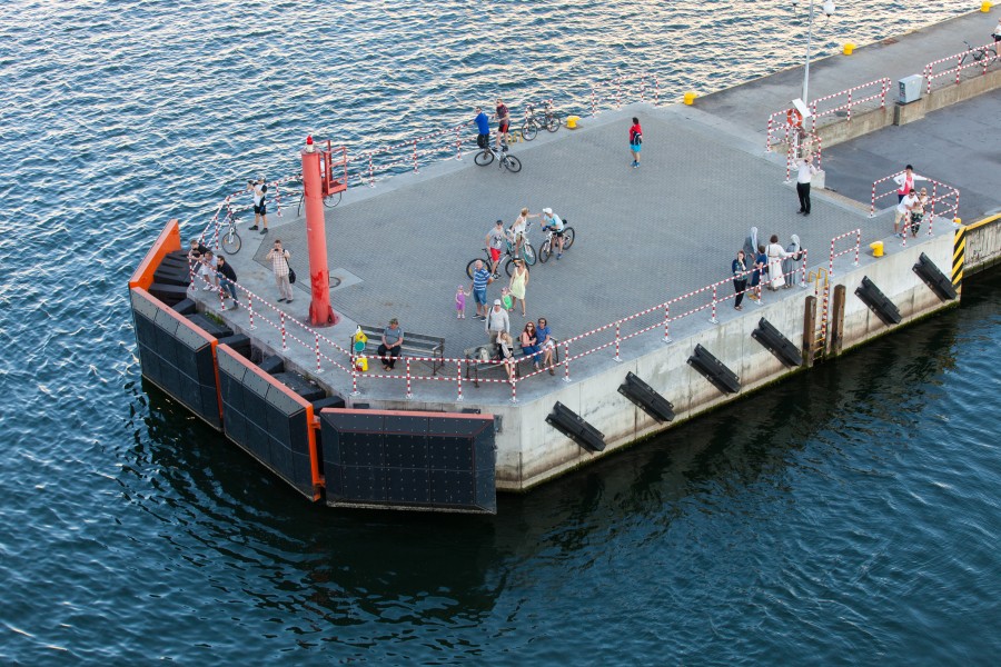 a platform in port Gdynia, Poland, Baltic sea, June 2014