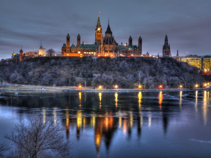 Dawn at Ottawa's Parliament Hill