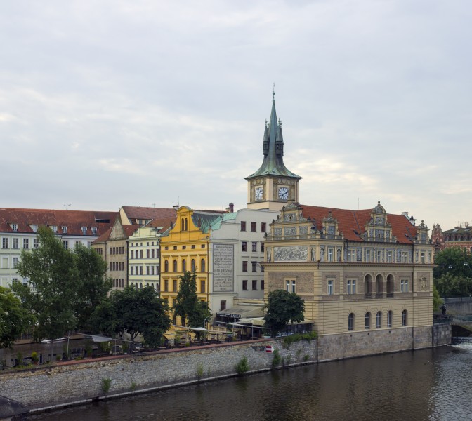 Czech-2013-Prague-View from Charles Bridge of Smetana Museum & Water Tower