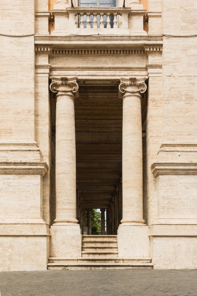 Two columns, perspective, Musei Capitolini, Rome, Italy