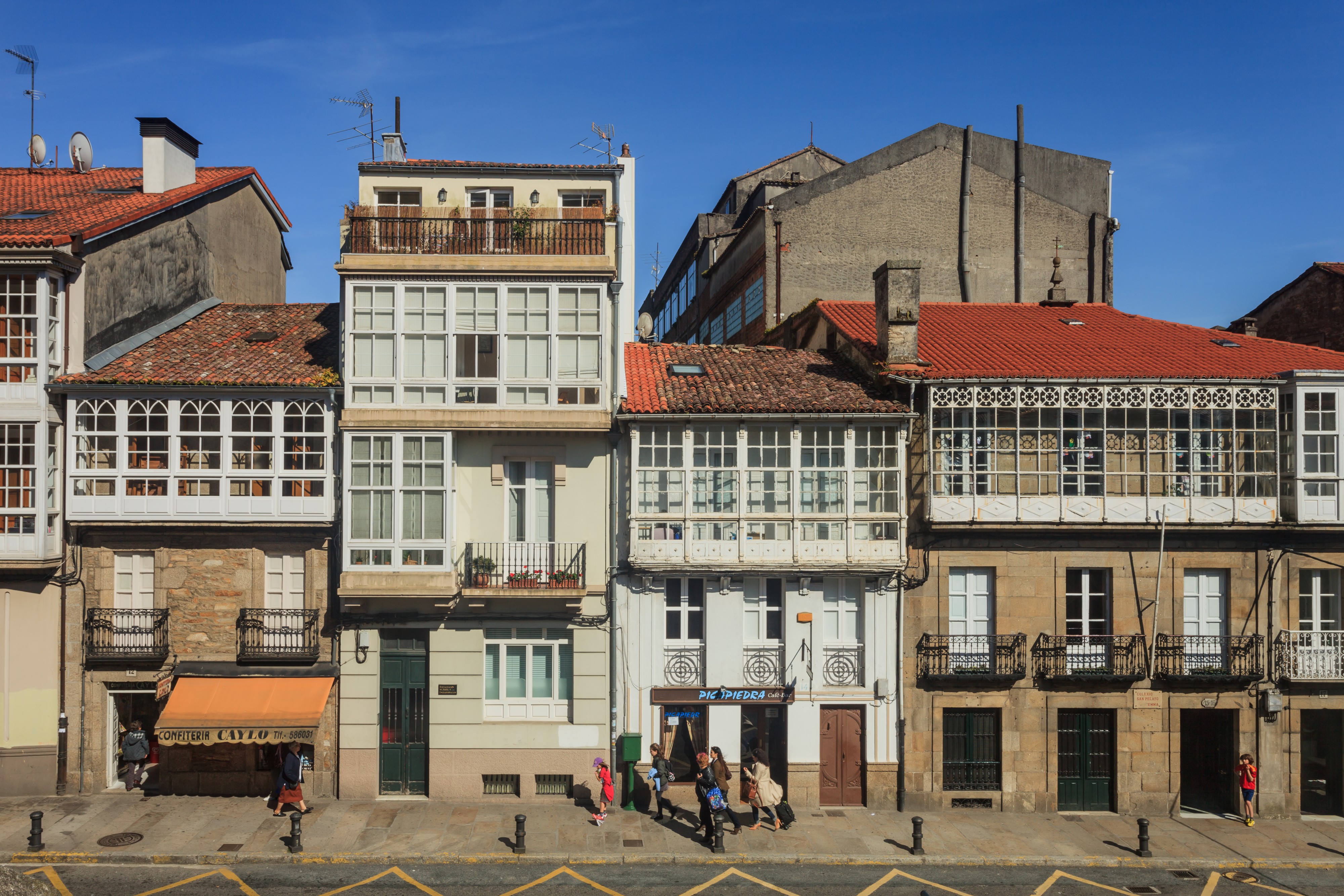 Edificios da rúa da Virxe da Cerca. Santiago de Compostela. Galiza