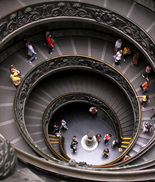Rome - Vatican Museum - Spiral Staircase by Giuseppe Momo - 0673 v2 cropped