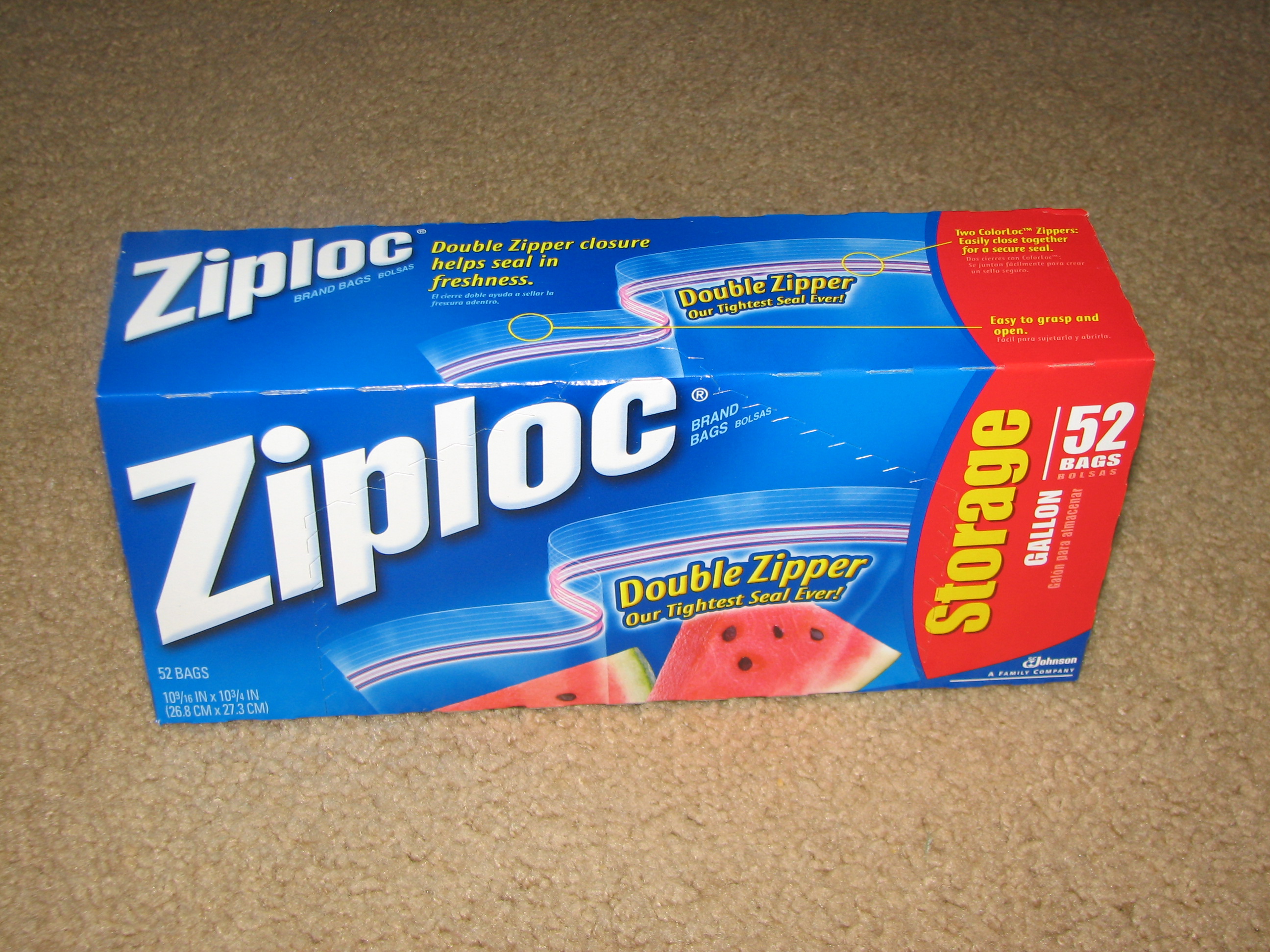 Gallon Ziploc box