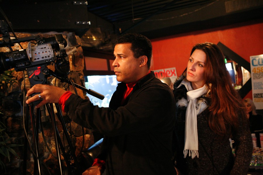 Cameraman with woman