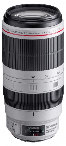 Canon EF 100-400mm f4.5-5.6L IS II USM front angled