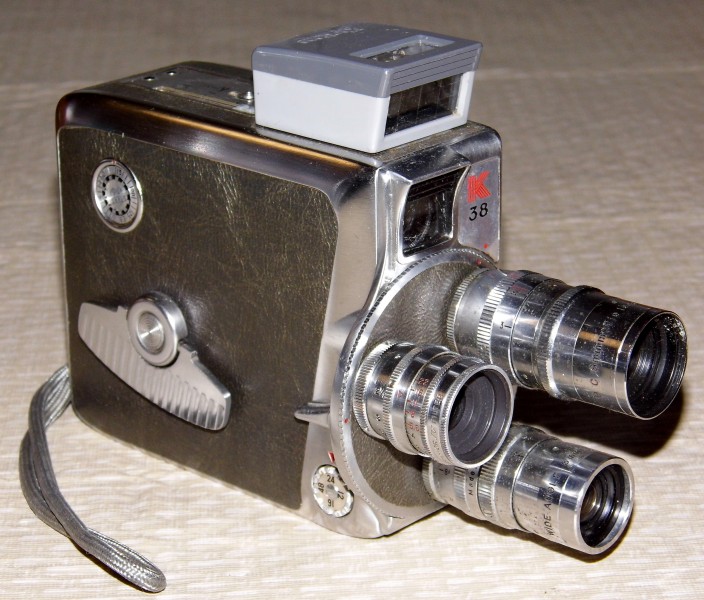 Vintage Keystone 8mm Turret Movie Camera, Model K38 Olympic, Made In USA, Circa 1951 (13292437725)