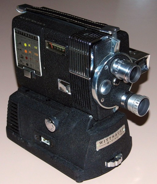 Vintage Longines-Wittnauer Cine-Twin 8mm Movie Camera-Projector, Model WD-400, Circa 1958 (14793396939)
