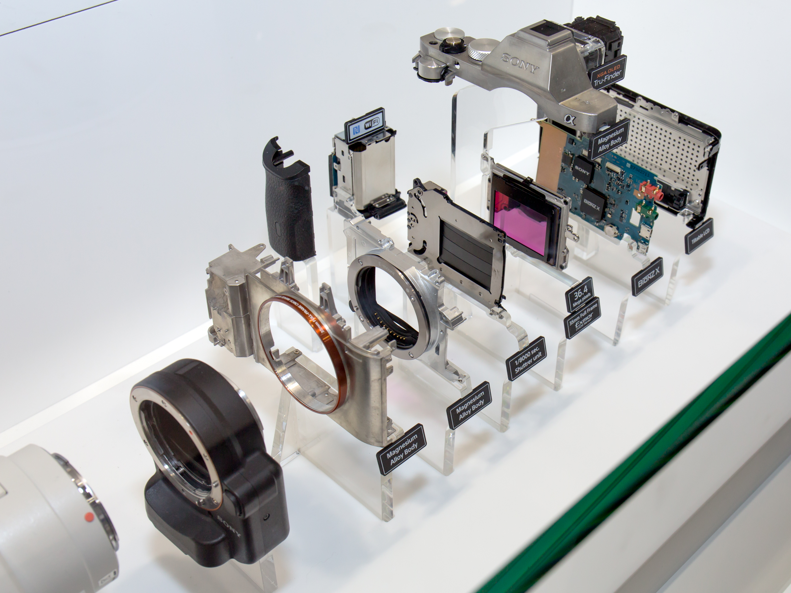 Sony Alpha ILCE-7R taken apart 2014 CP+
