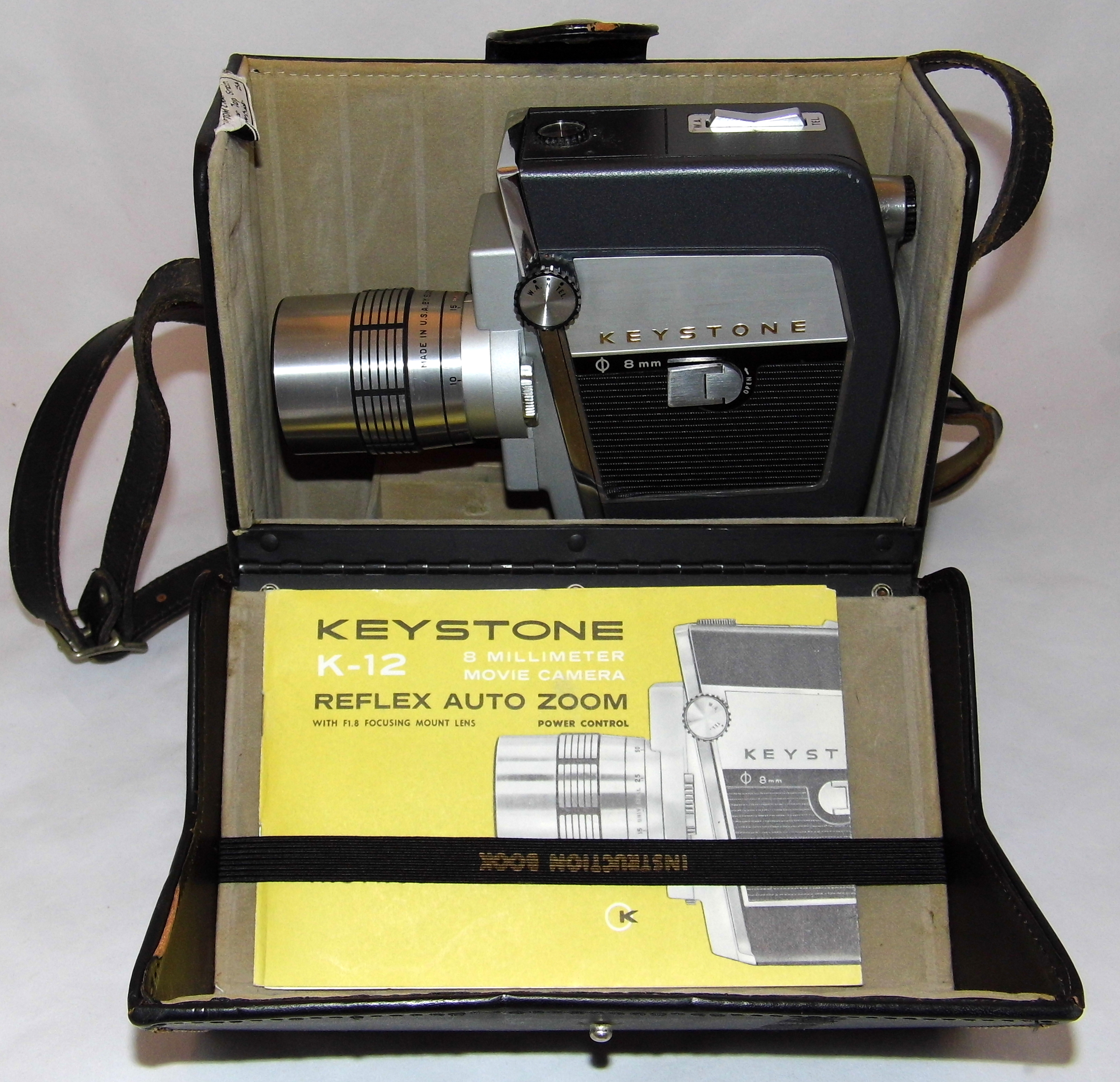 Vintage Keystone 8mm Reflex Auto Zoom Movie Camera, Model K-12, Made In USA, Circa 1963 (23381562294)