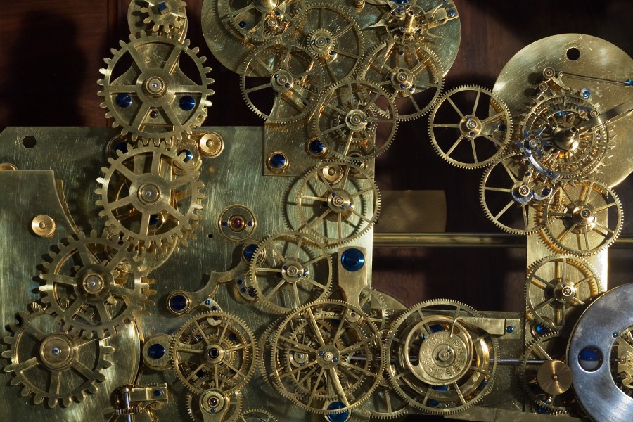 Vienna - Vintage Franz Zajizek Astronomical Clock machinery - 0518