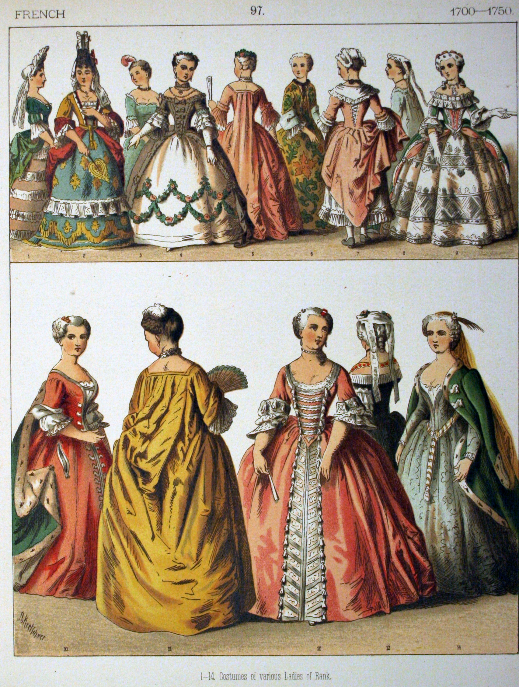 1700-1750, French. - 097 - Costumes of All Nations (1882)