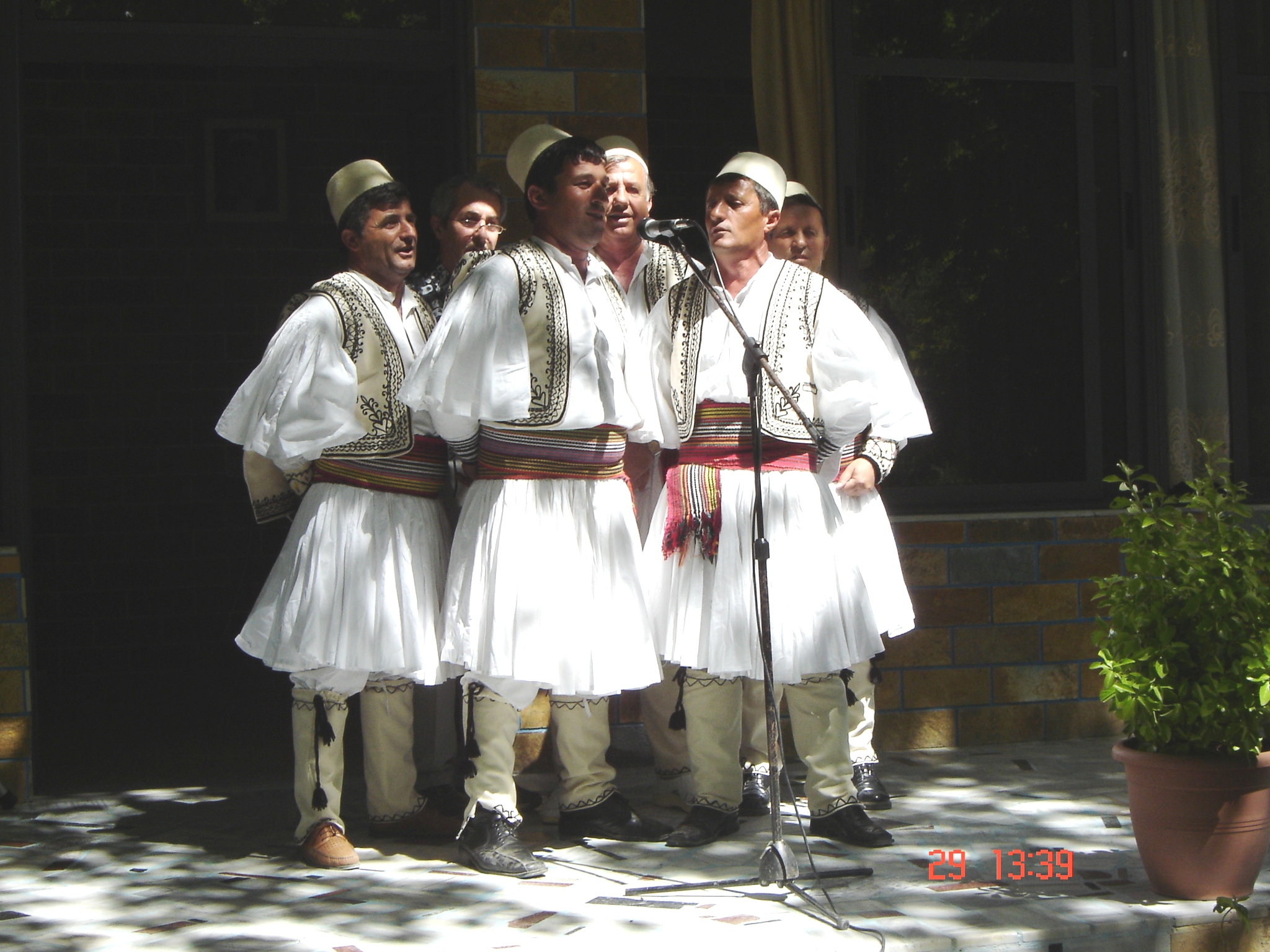 A traditional male folk group from Skrapar
