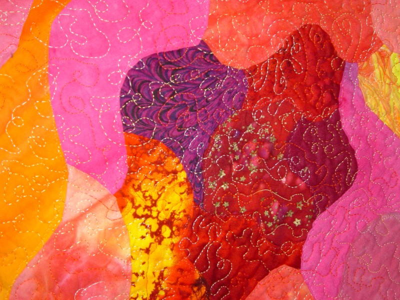Detail of sun quilt