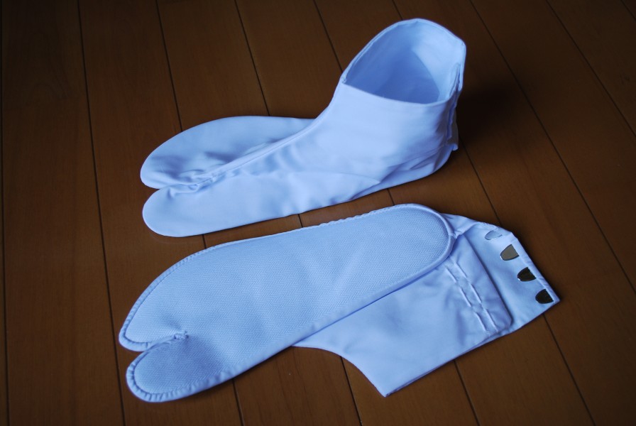 Japanese socks, shiro-tabi, gyoda-city, Japan