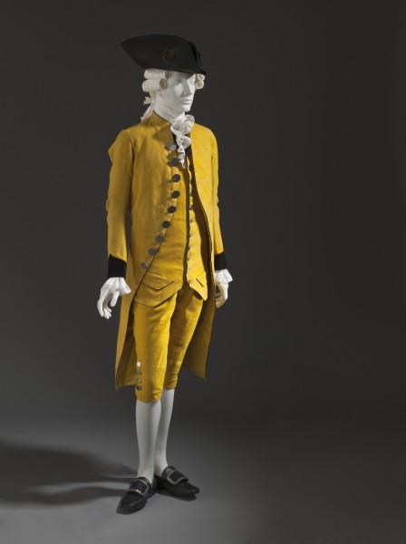 Man's yellow wool suit c. 1785