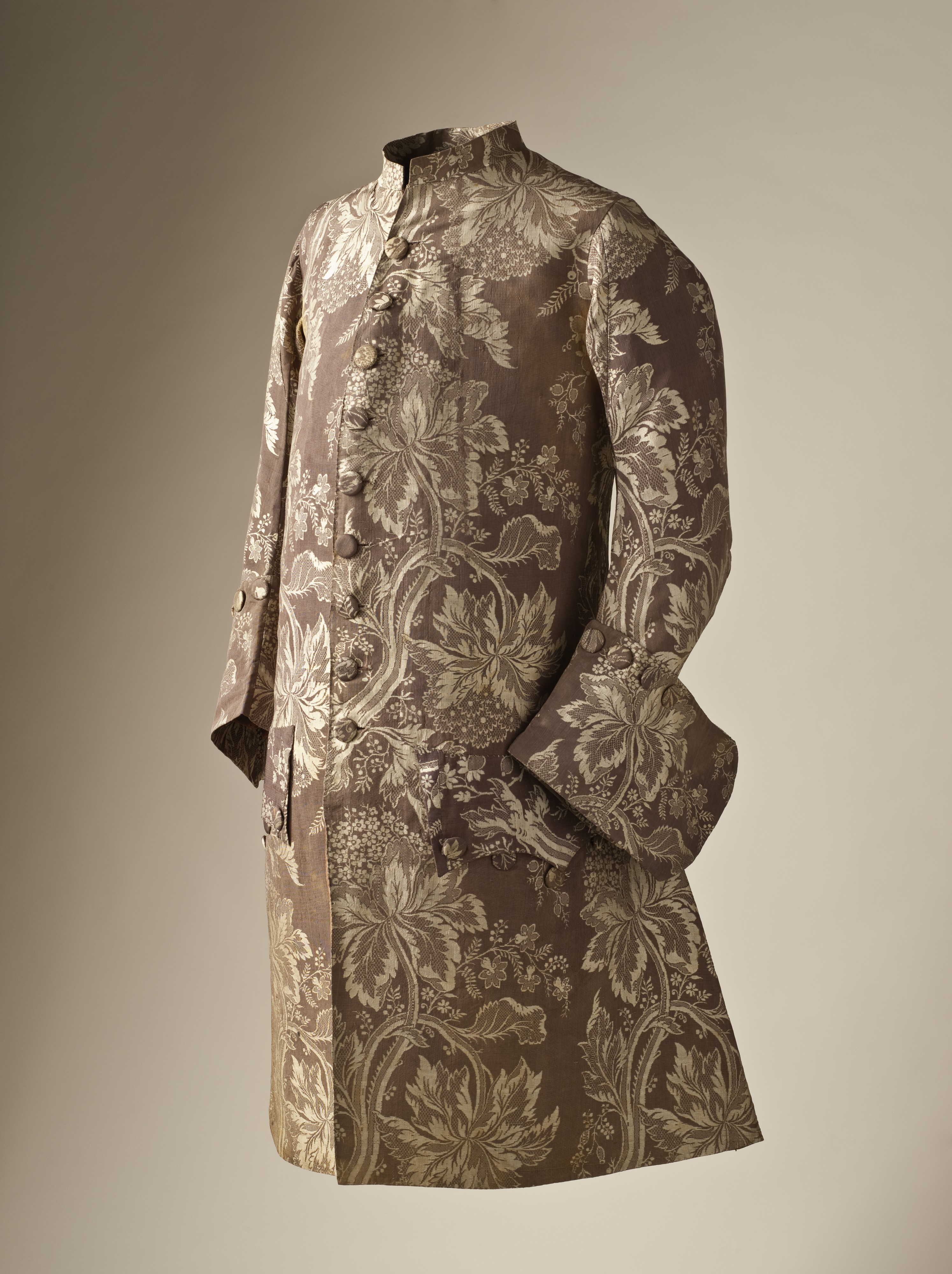 Man's coat silk lampas 1745-50