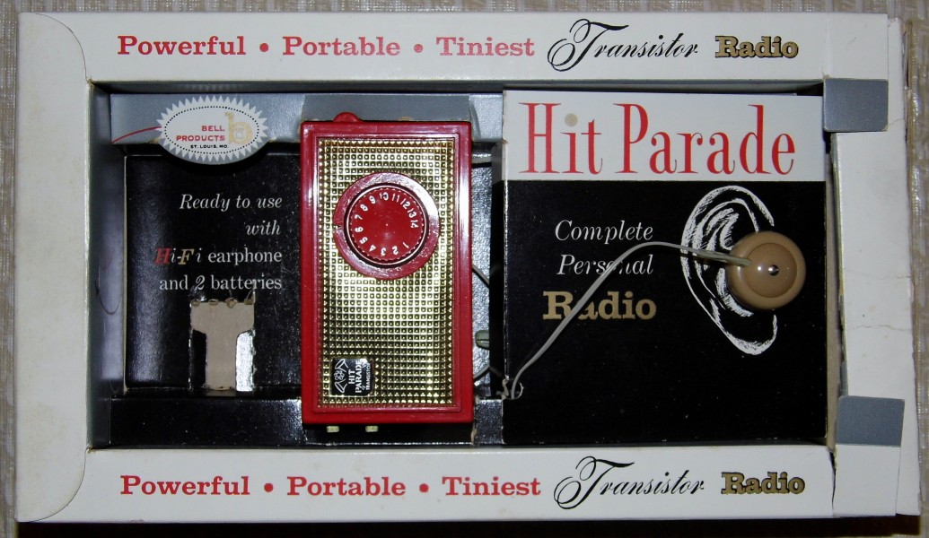 Hit Parade 2-Transistor Radio by the Bell Products Company, St. Louis Missouri, Earphone Only (No Speaker), Circa 1958, Model Number 444- 795, Original Cost Was $7.95 (8542539057)