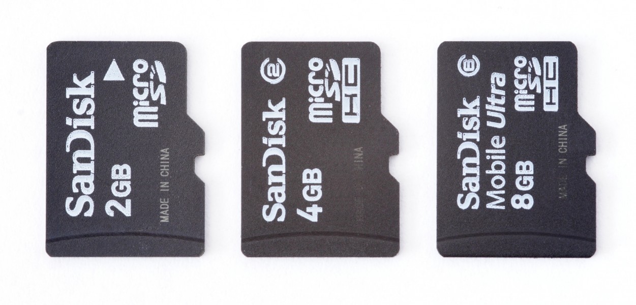 MicroSD cards 2GB 4GB 8GB