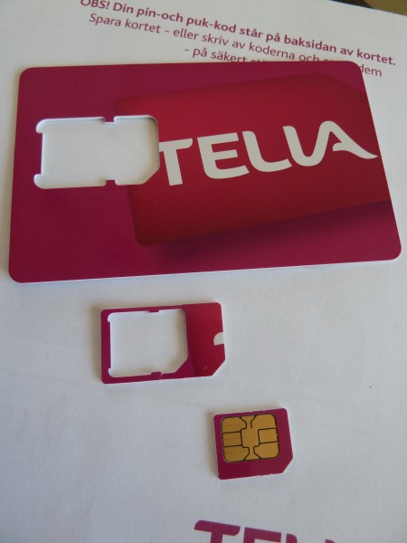 Telia micro SIM with brackets