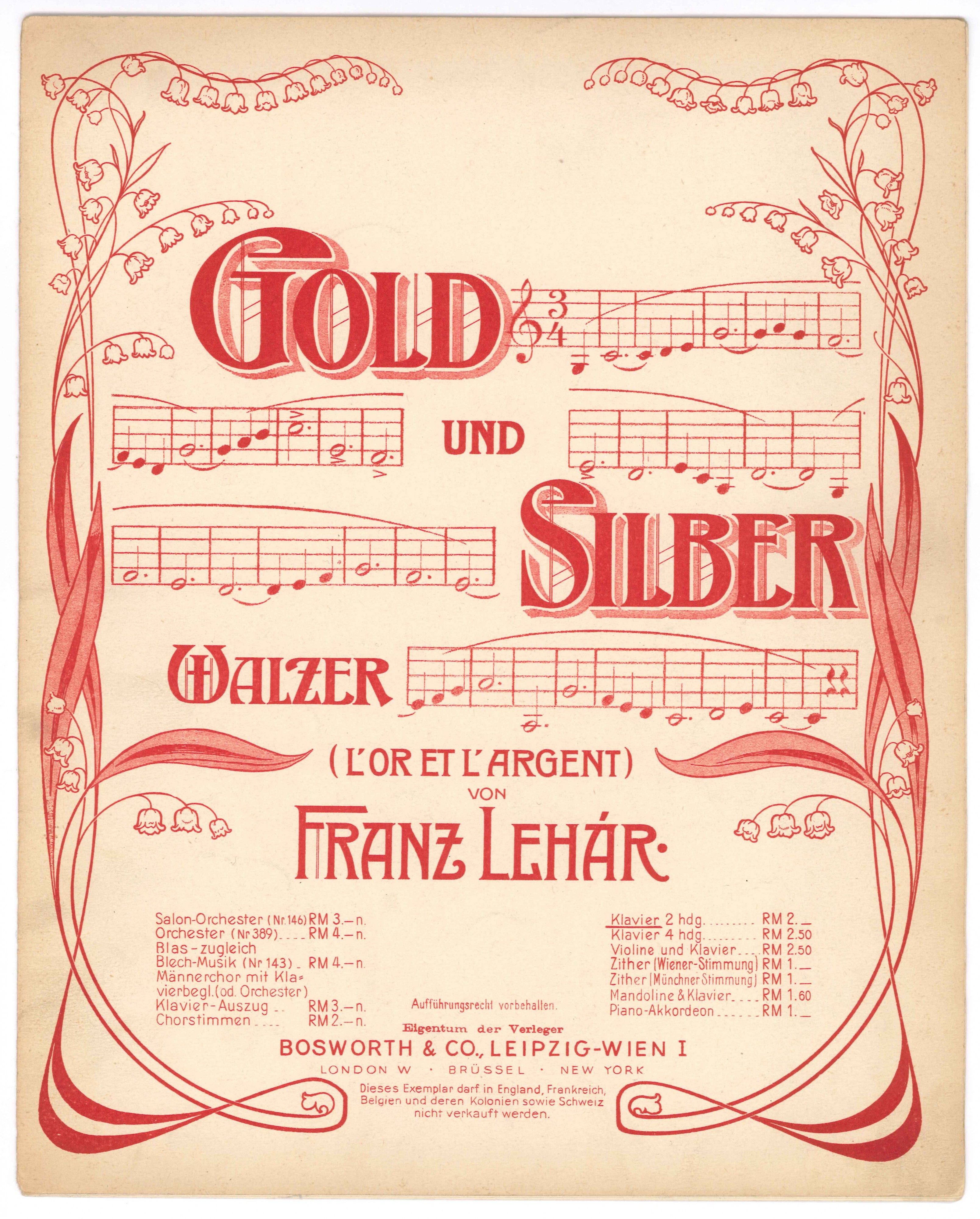 Franz Lehar Gold und Silber Walzer op 79