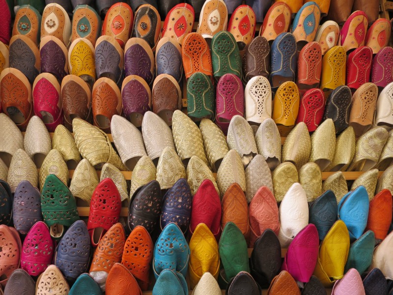 Traditional Moroccan shoes called 