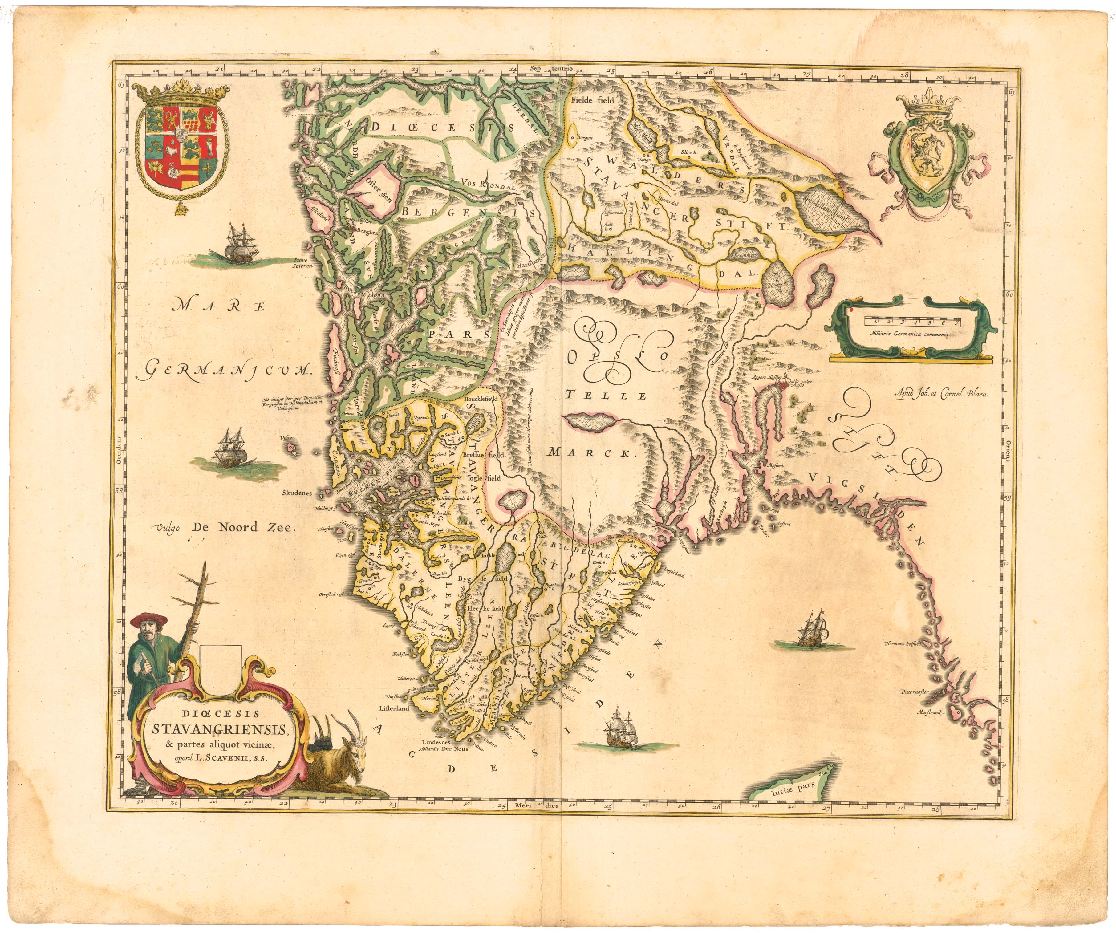 Blaeu 1645 - Diœcesis Stavangriensis & partes aliquot vicinæ