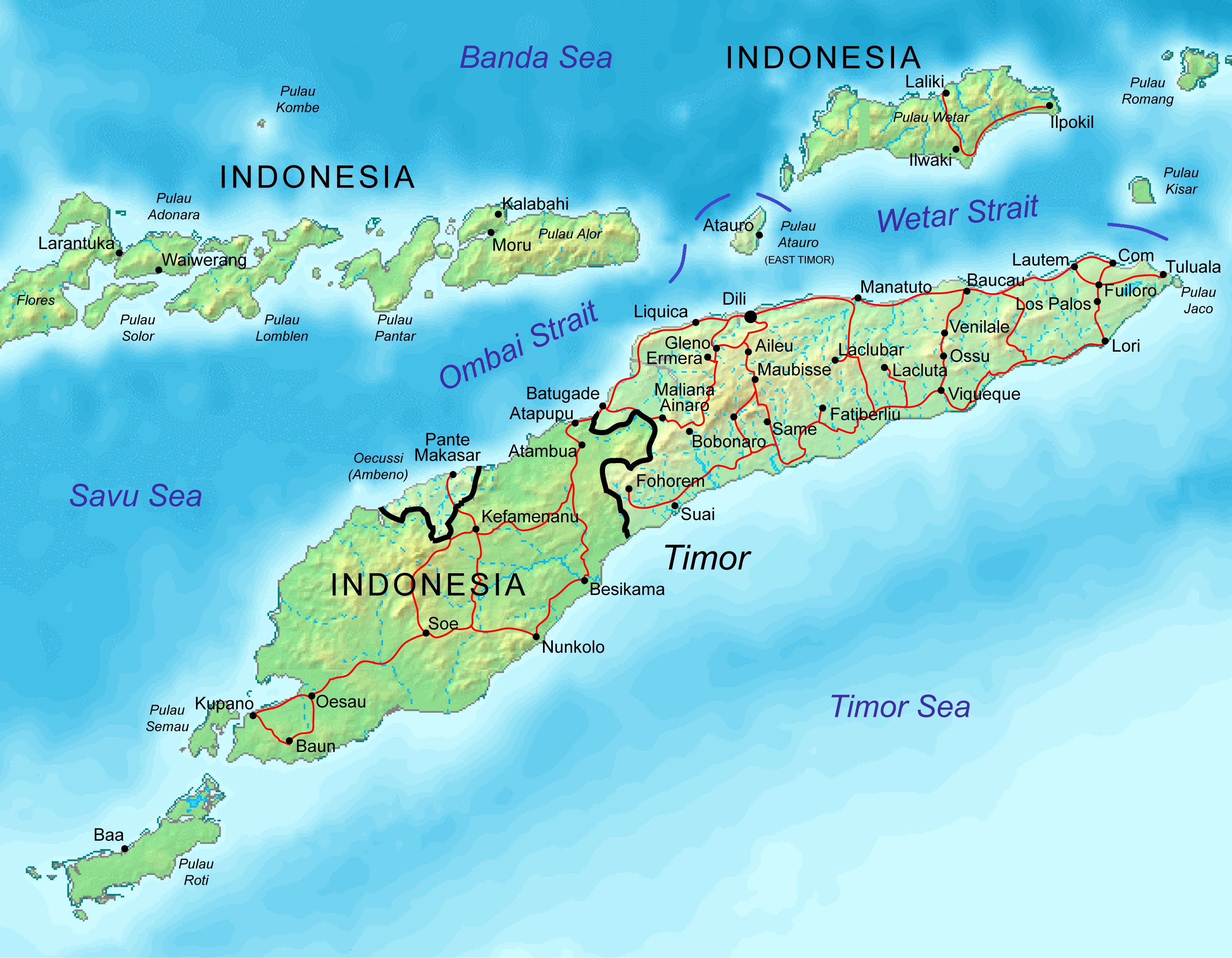 East Timor map mhn
