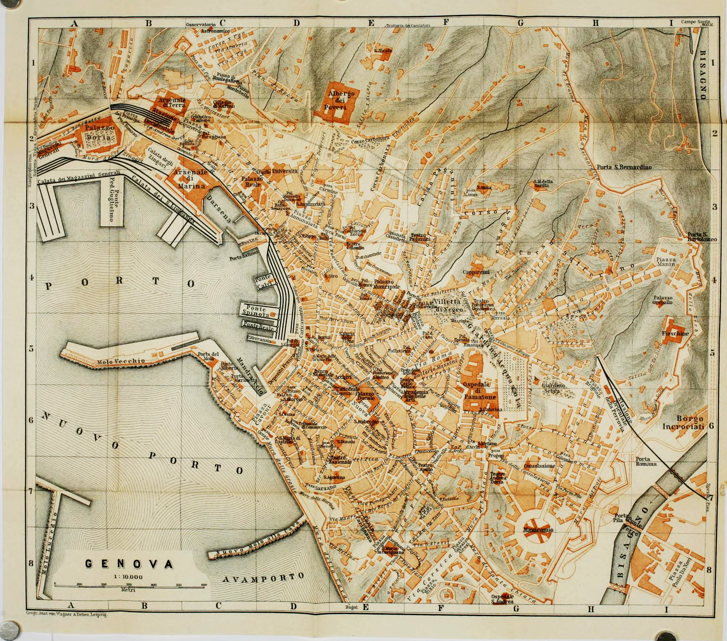 Genoa 1886 - Italy handbook for travellers