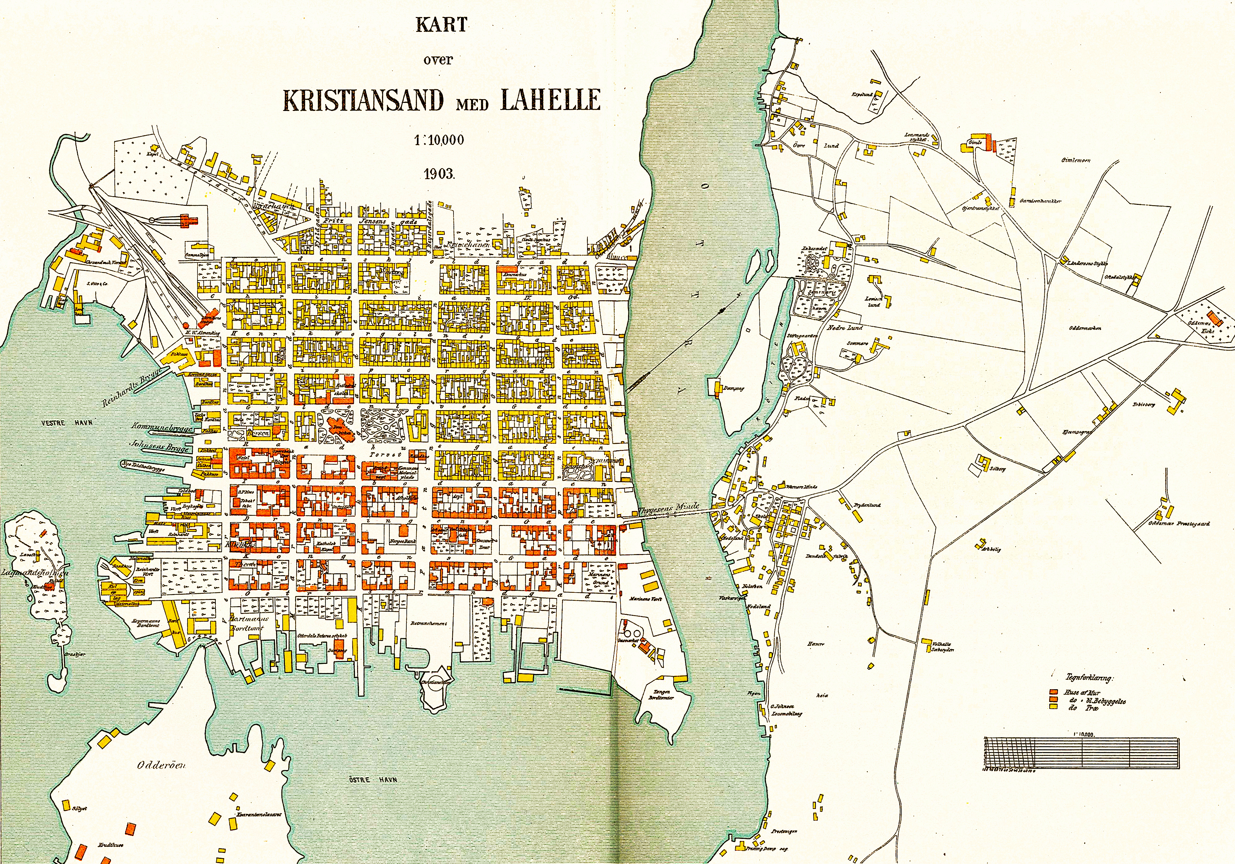 Kristiansand map 1903