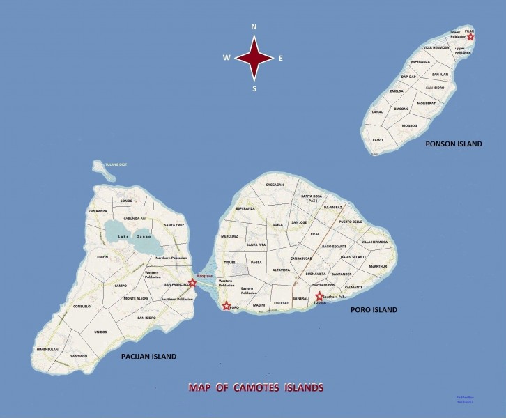 Map of Camotes Islands