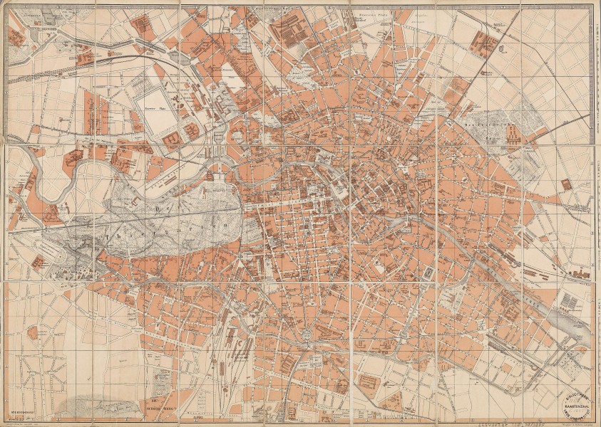 Baedeker Stadtplan Berlin 1877