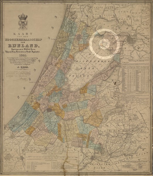 Netherlands, Amsterdam, Lutkemeer, map of 1855