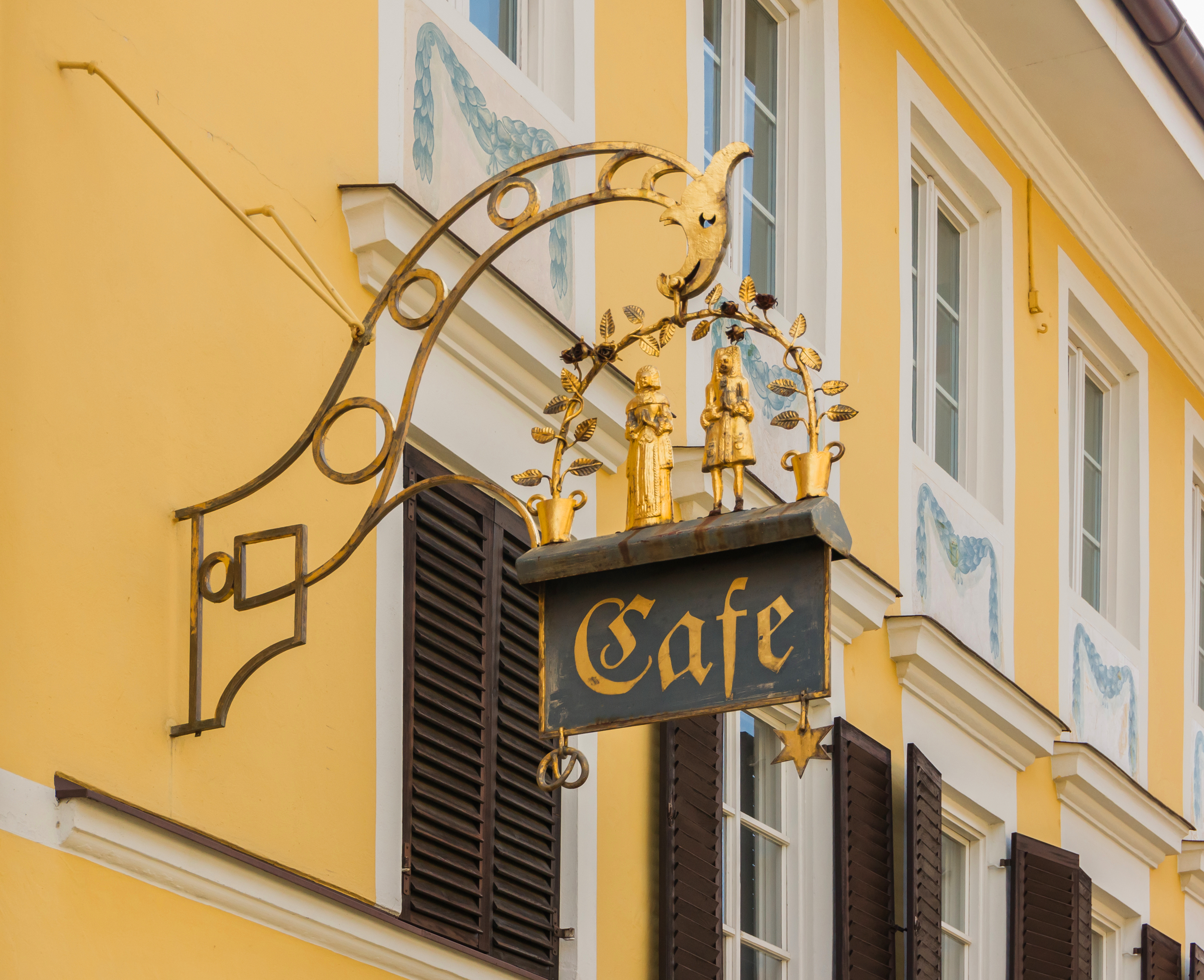 Cafe sign, Murnau, Bavaria, Germany