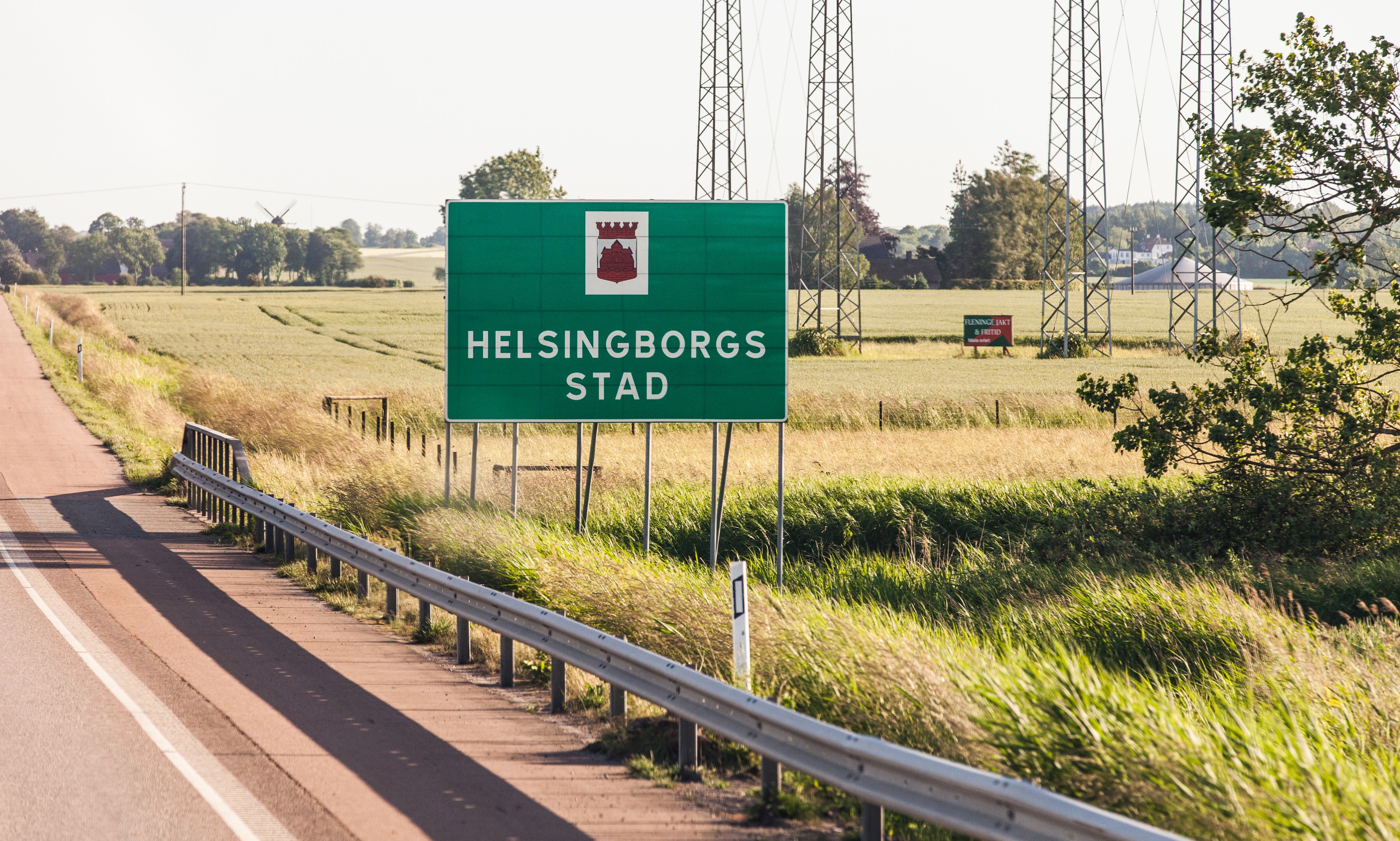 Helsingborg city roadsign, Sweden, June 2014, picture 2