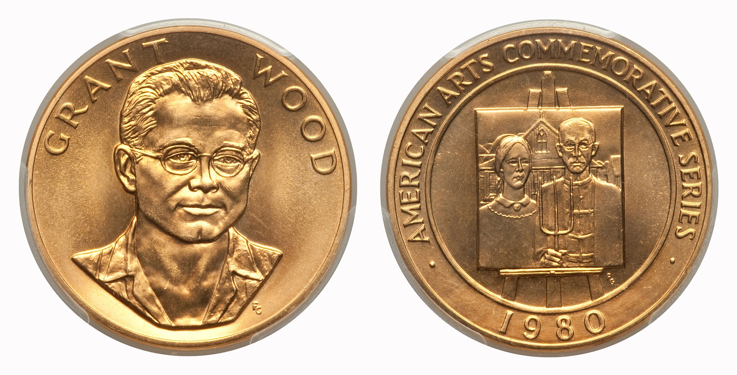 1980 Grant Wood One-Ounce Gold Medal