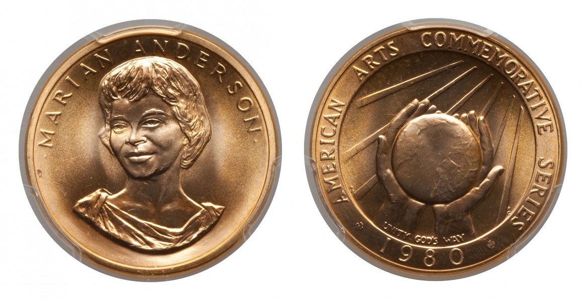 1980 Marian Anderson Half-Ounce Gold Medal