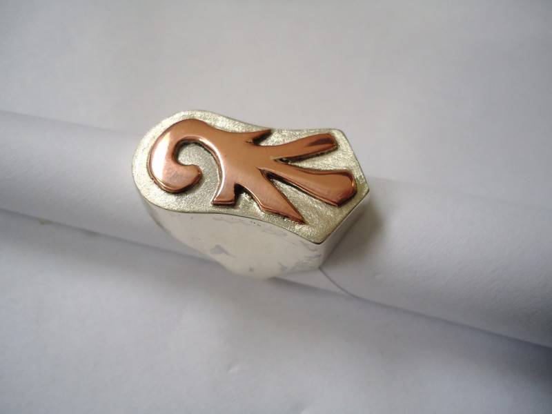 Silver and copper ring