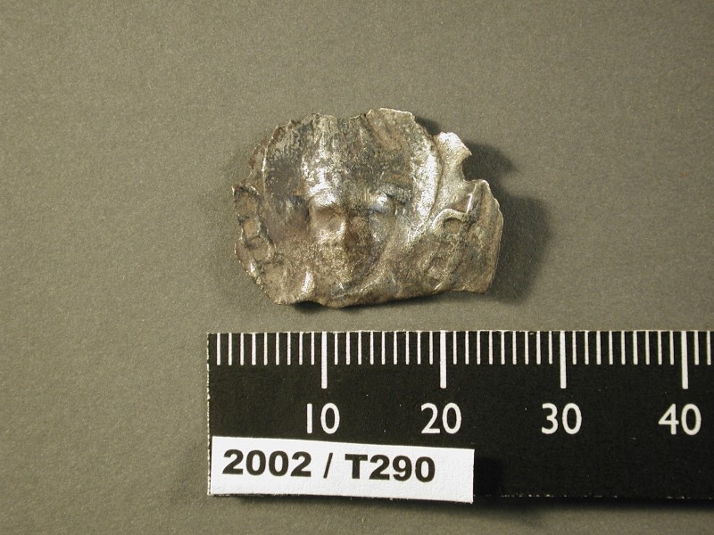 Medieval pressed silver foil fragment