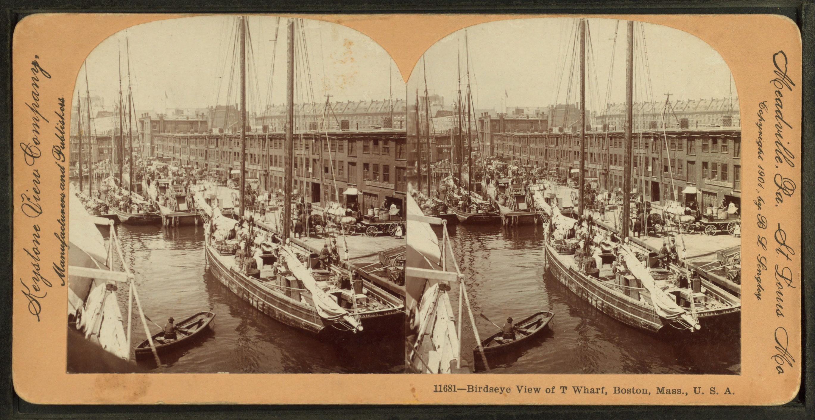 Birdseye view of T Wharf, Boston, Mass., U.S.A, by Keystone View Company 2