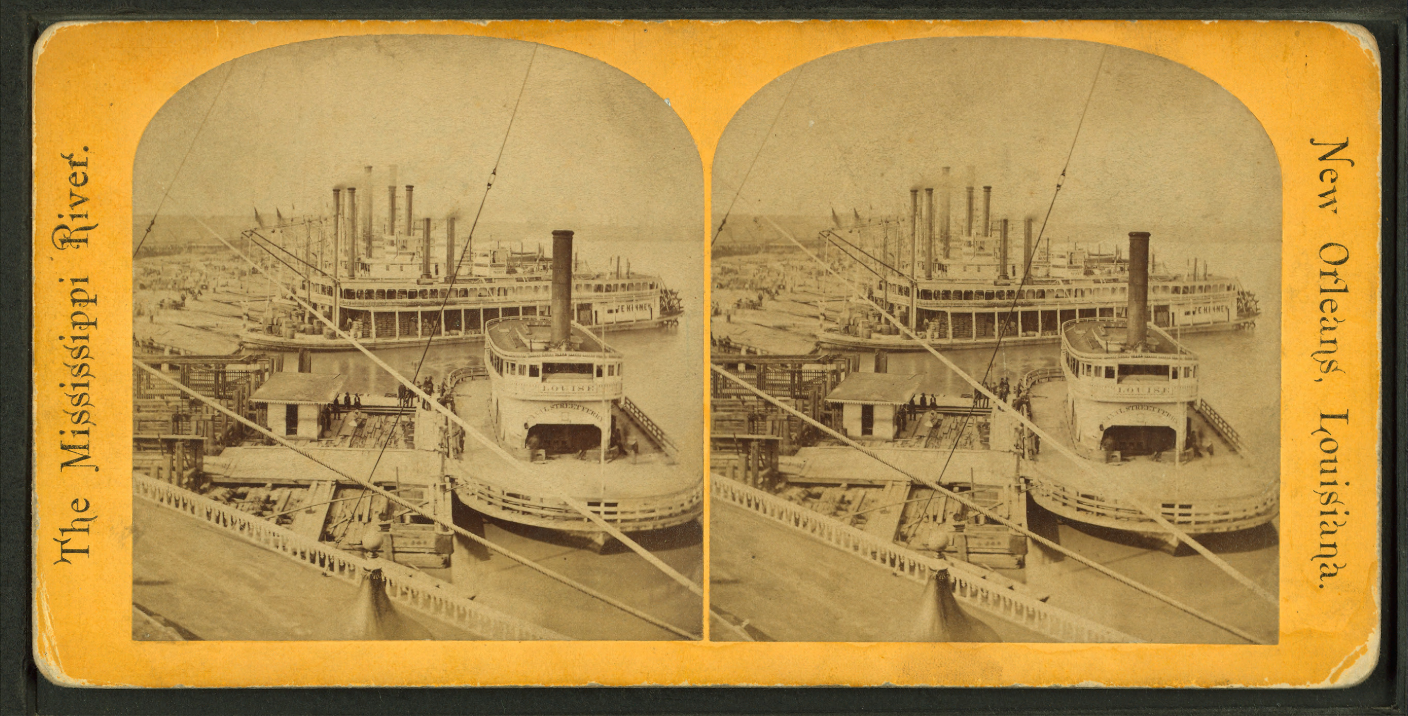 Canal street ferry boat Louise, from Robert N. Dennis collection of stereoscopic views