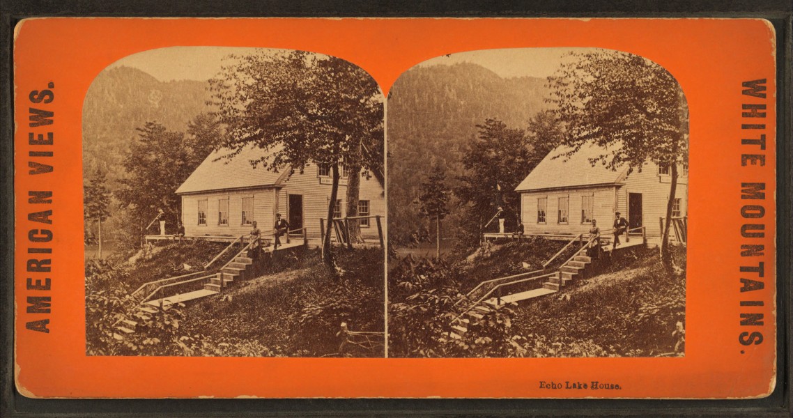 Echo Lake House, from Robert N. Dennis collection of stereoscopic views
