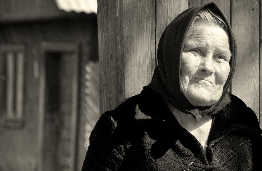 Elderly woman in Transylvania
