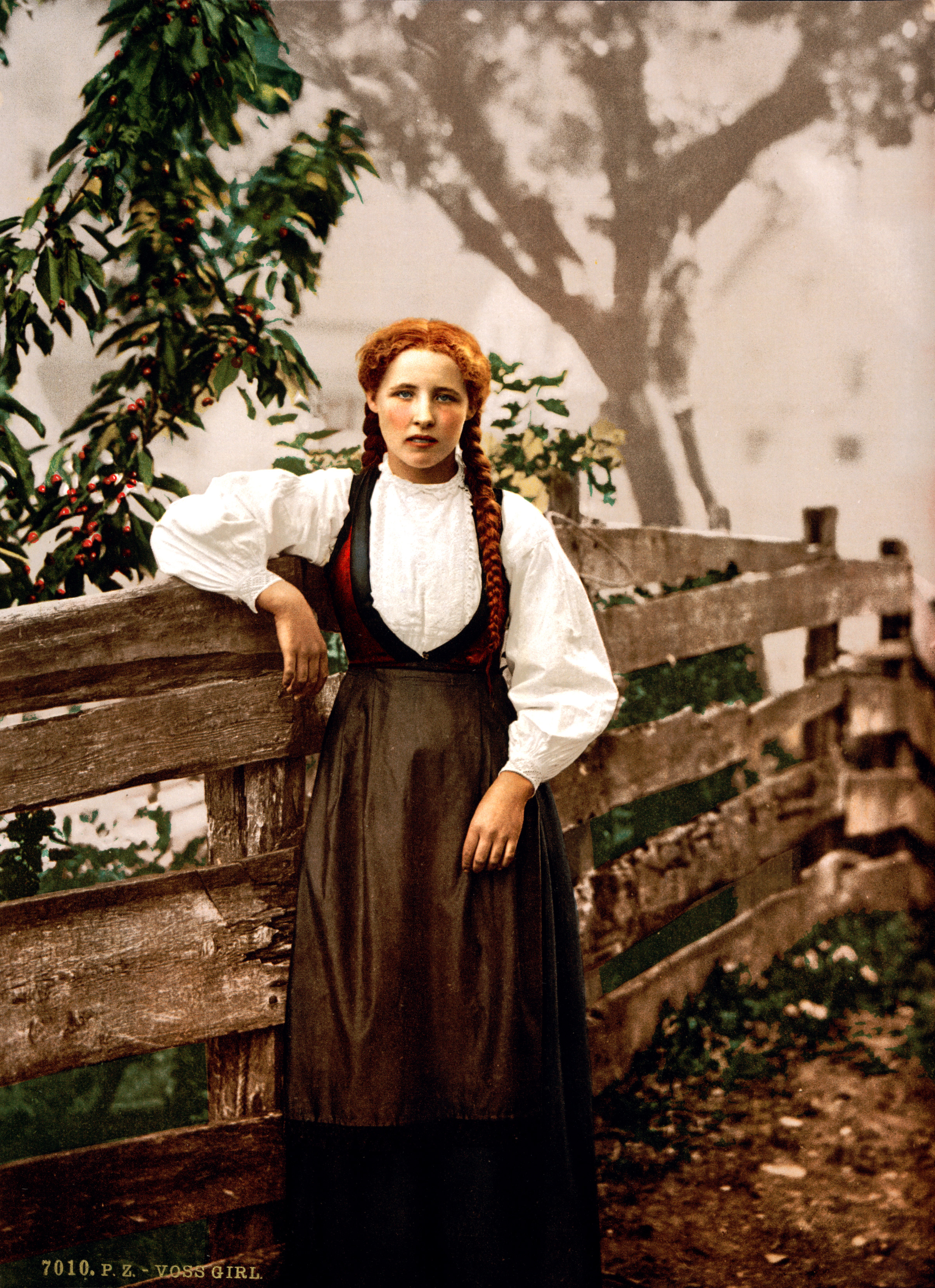 Voss girl, Hardanger Fjord, Norway, ca. 1897