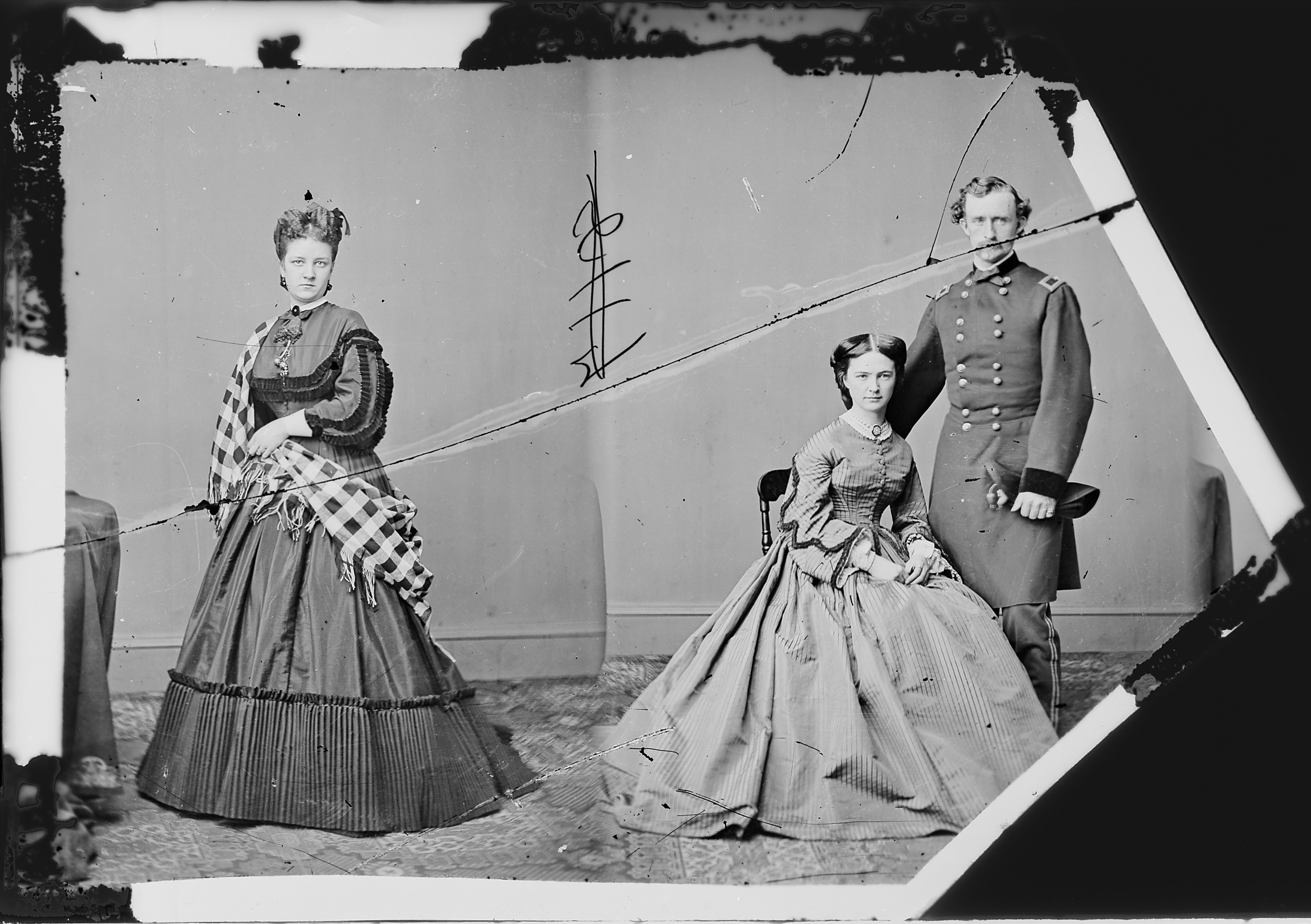 Gen. and Mrs. George A. Custer - NARA - 530596